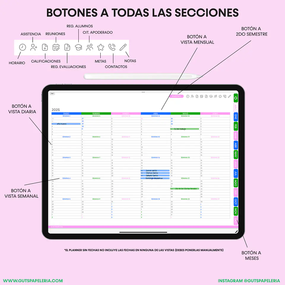Planner Docente Bluebell 3