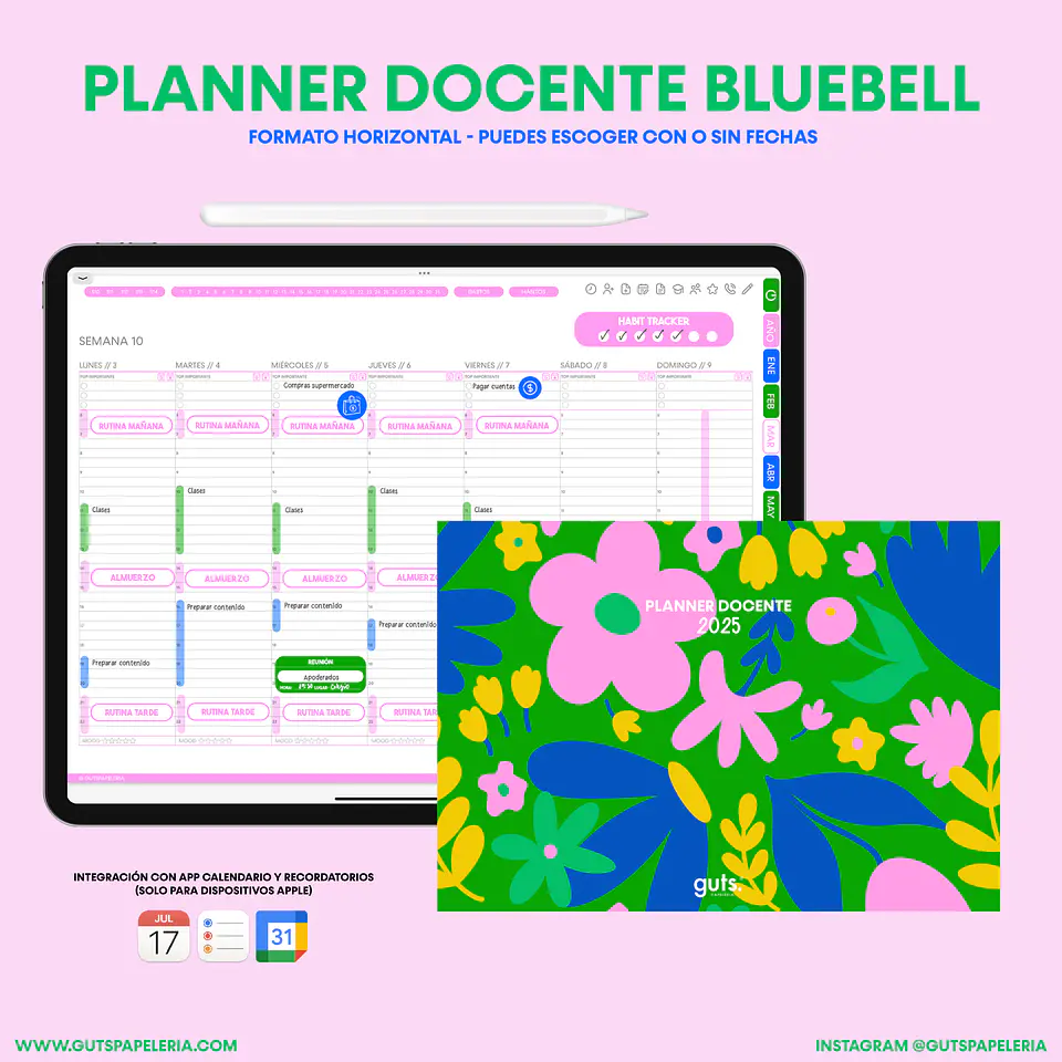 Planner Docente Bluebell 1