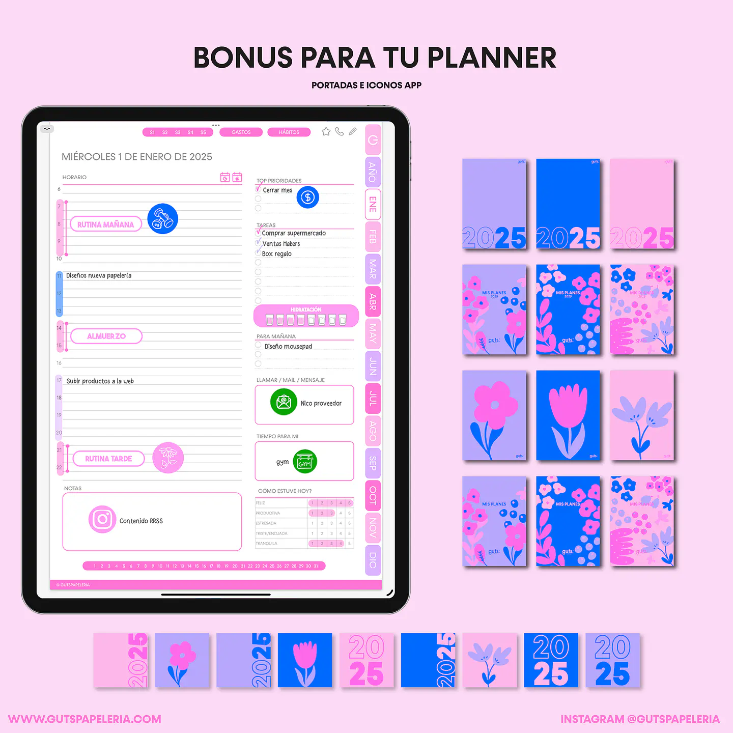 Planner Digital Moon Flower Vertical 9