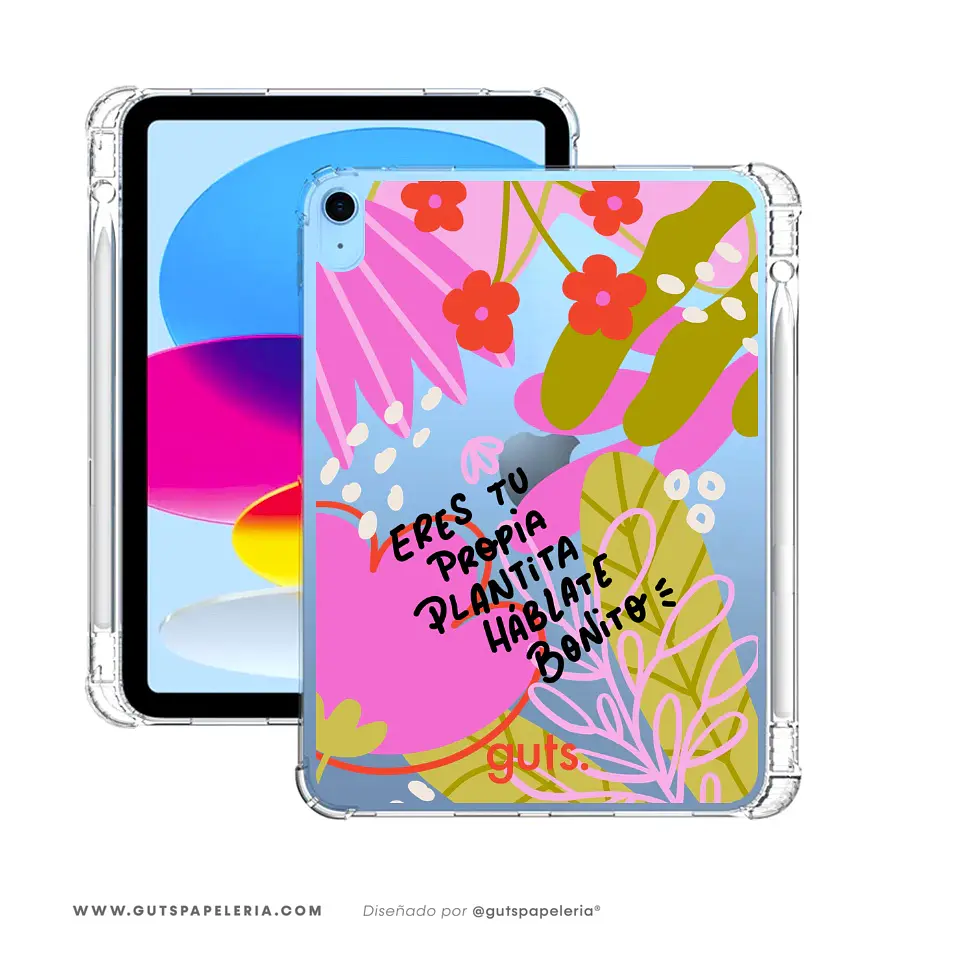 Carcasa iPad Háblate bonito Transparente CON RANURA para lápiz 1