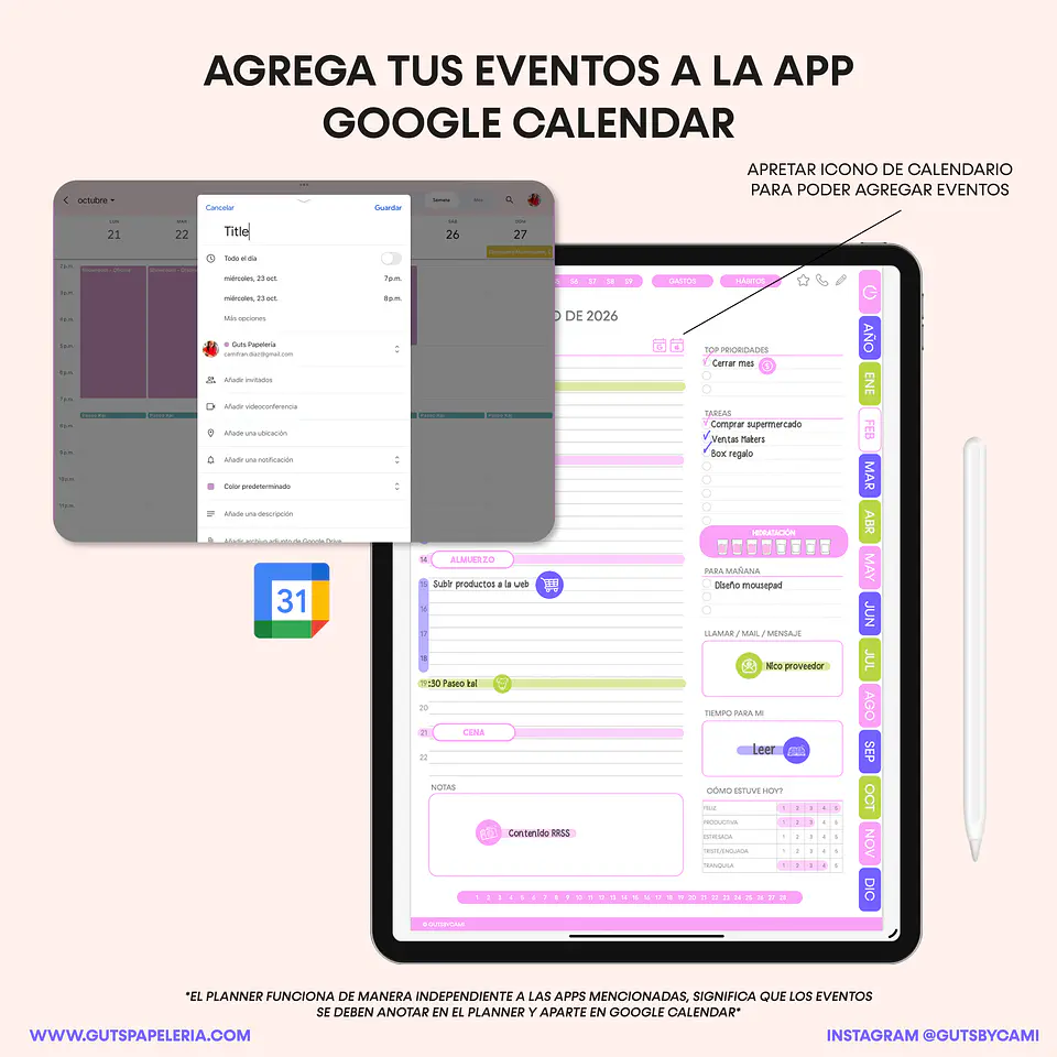 Planner Digital Sunflower Sin Fechas Vertical 6