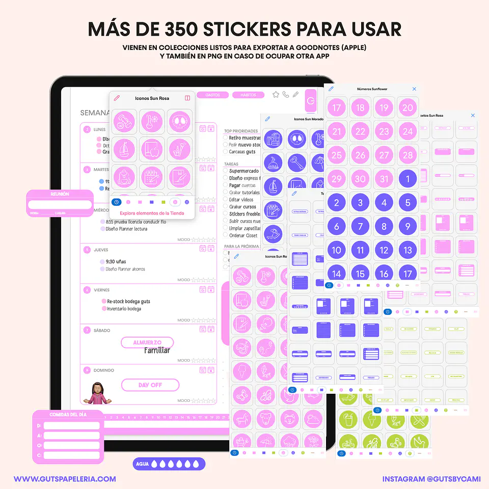 Planner Digital Sunflower Sin Fechas Vertical 9