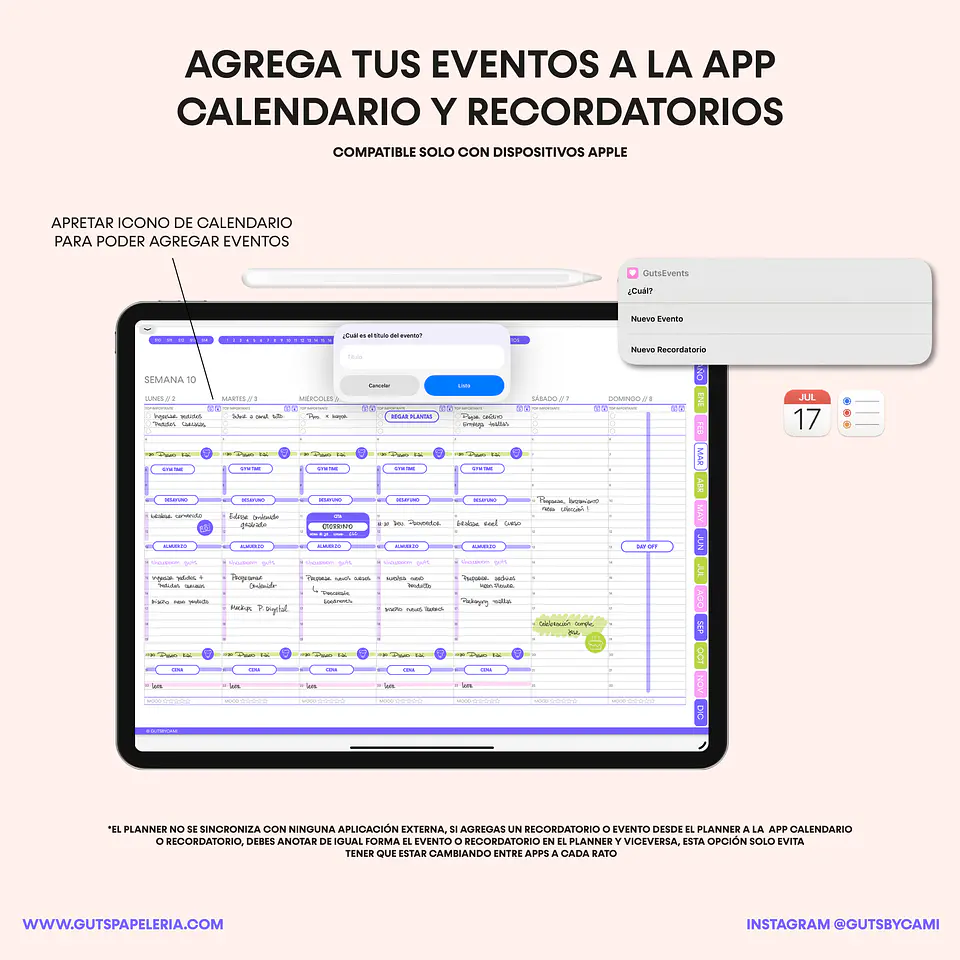 Planner Digital Sunflower Sin fechas Horizontal 5