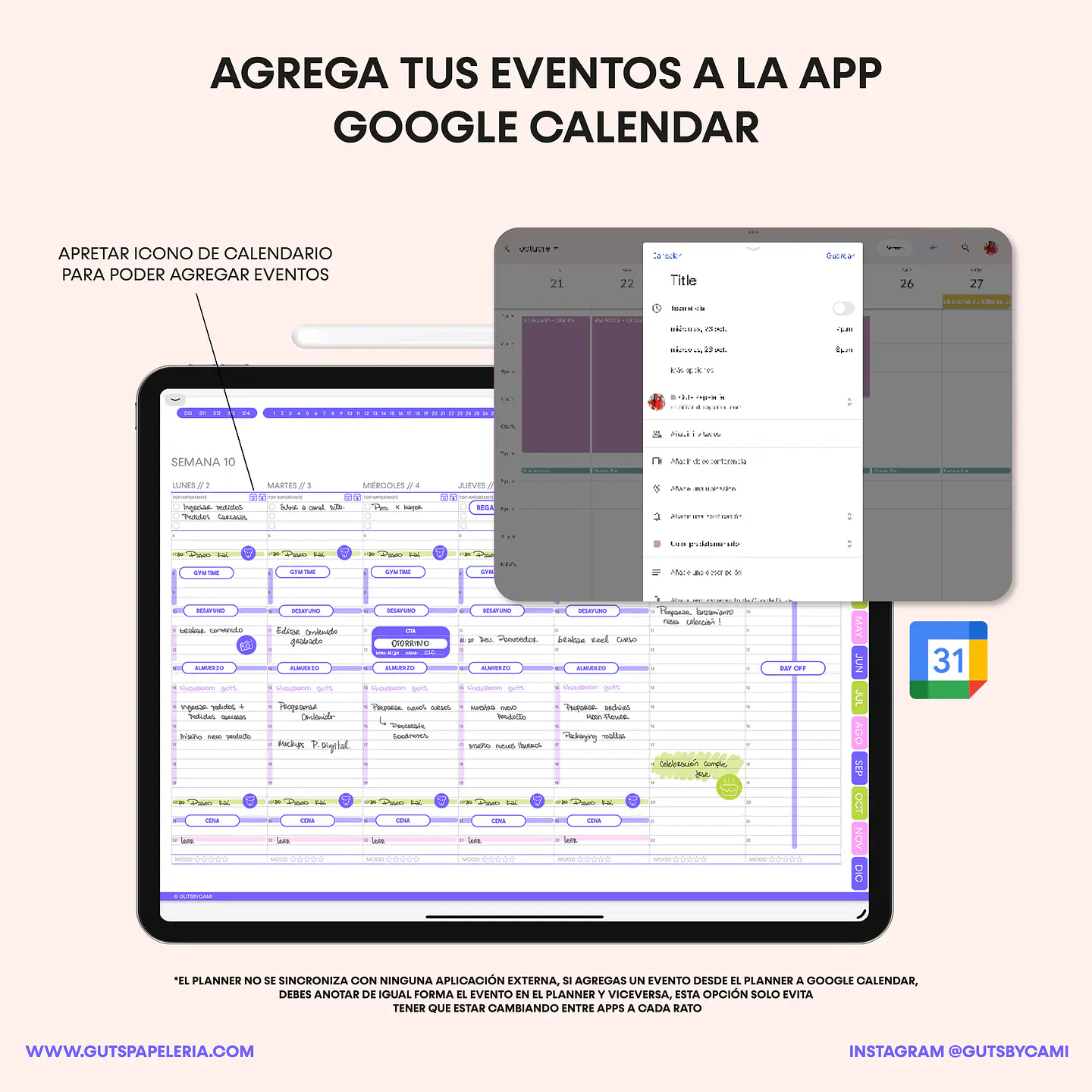 Planner Digital Sunflower Sin fechas Horizontal 6