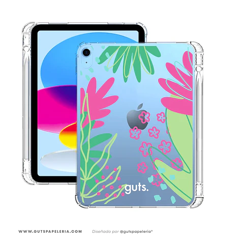 Carcasa iPad Lily Transparente CON RANURA para lápiz