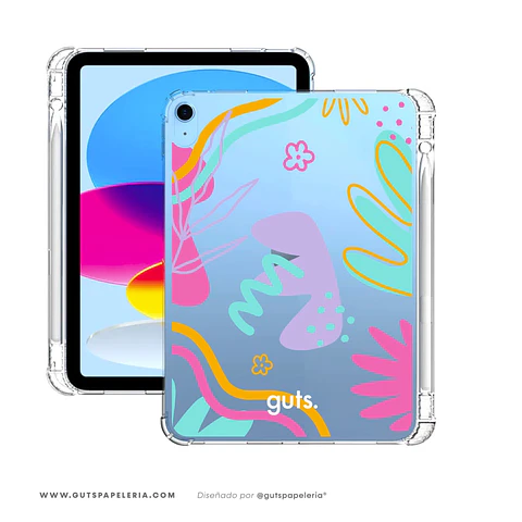 Carcasa iPad Rose Transparente CON RANURA para lápiz