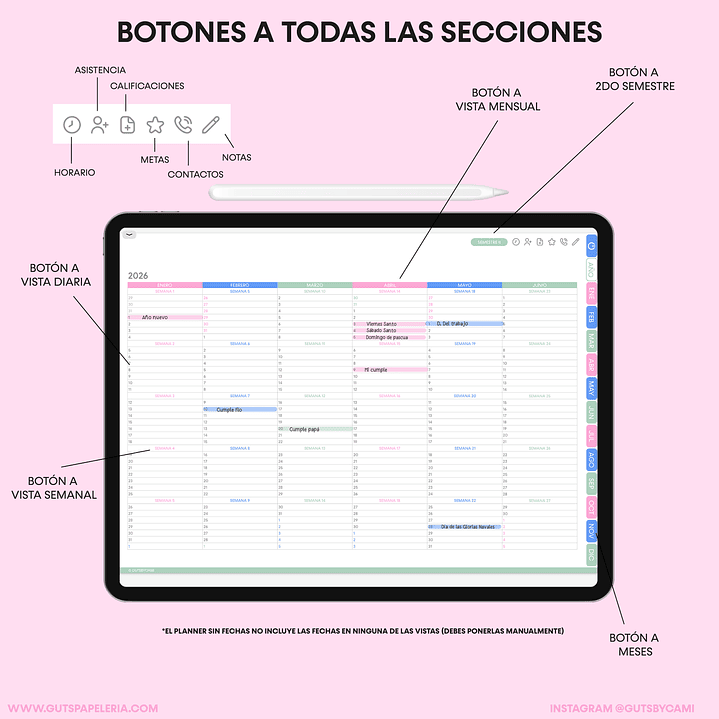 Planner Digital Universitario (estudiantes) 2026 2