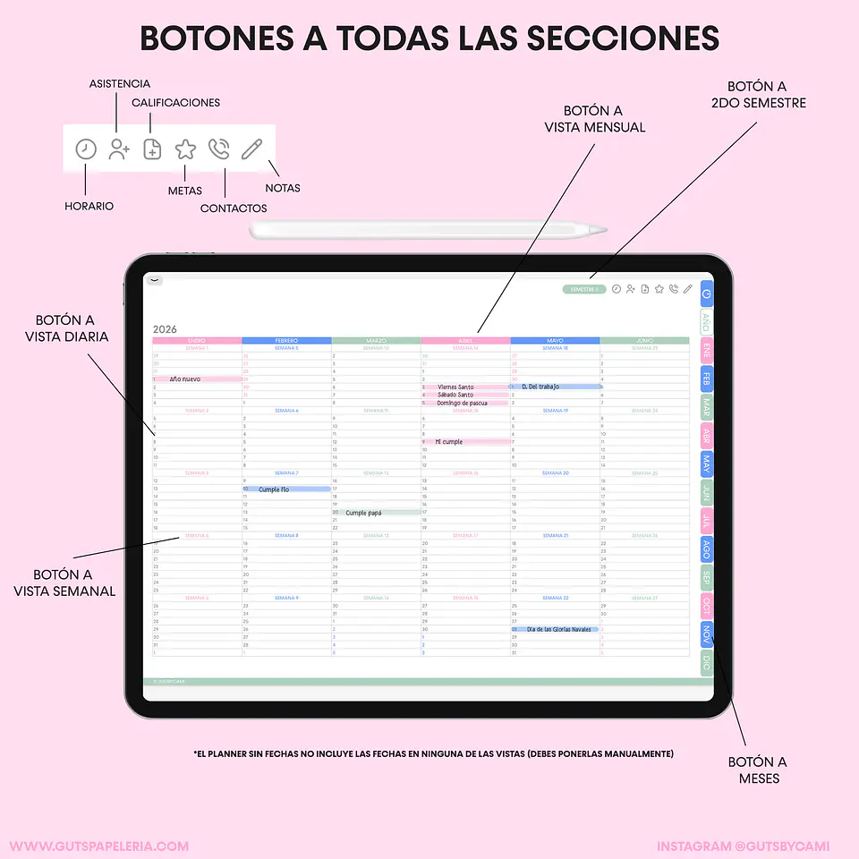 Planner Digital Universitario (estudiantes) 2026 2