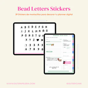 Bead Letters Stickers