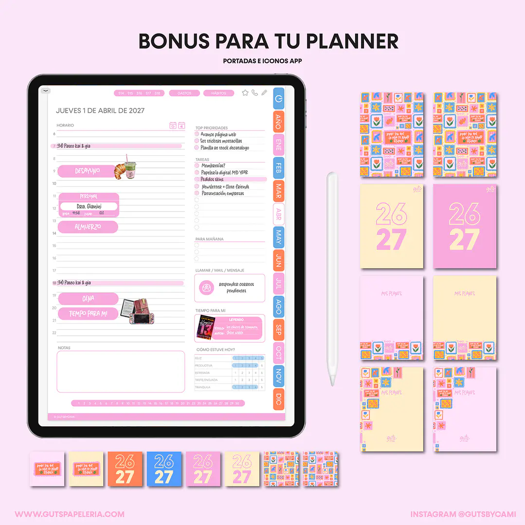 Planner Flowers Stamp Vertical 8