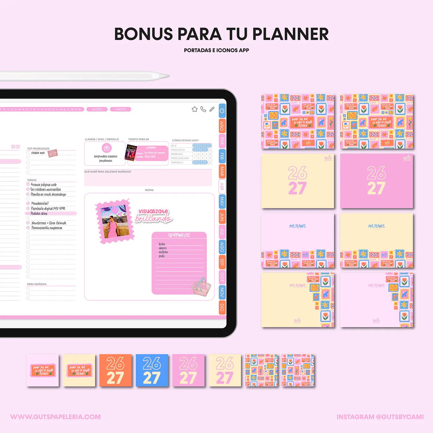 Planner Flowers Stamp Horizontal 8