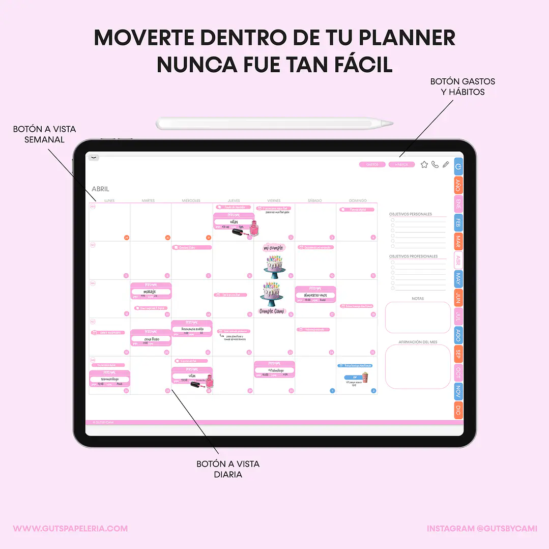Bundle Planner Flowers Stamp Horizontal 3