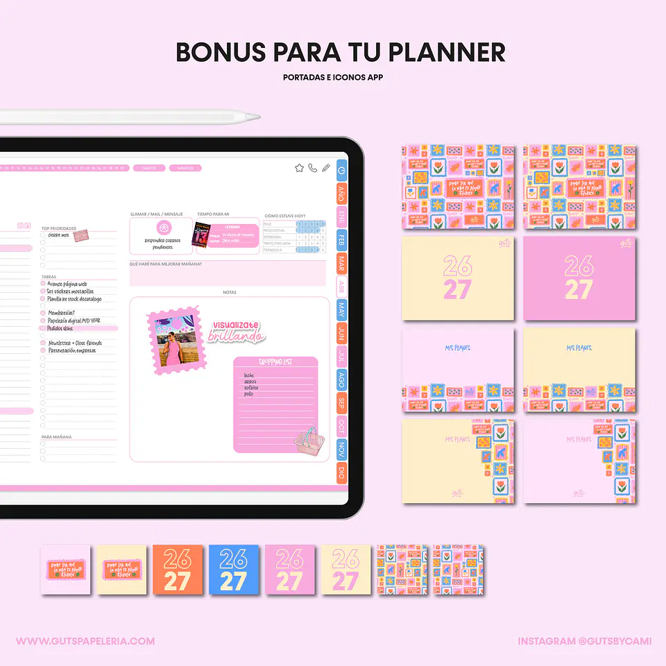 Bundle Planner Flowers Stamp Horizontal 8