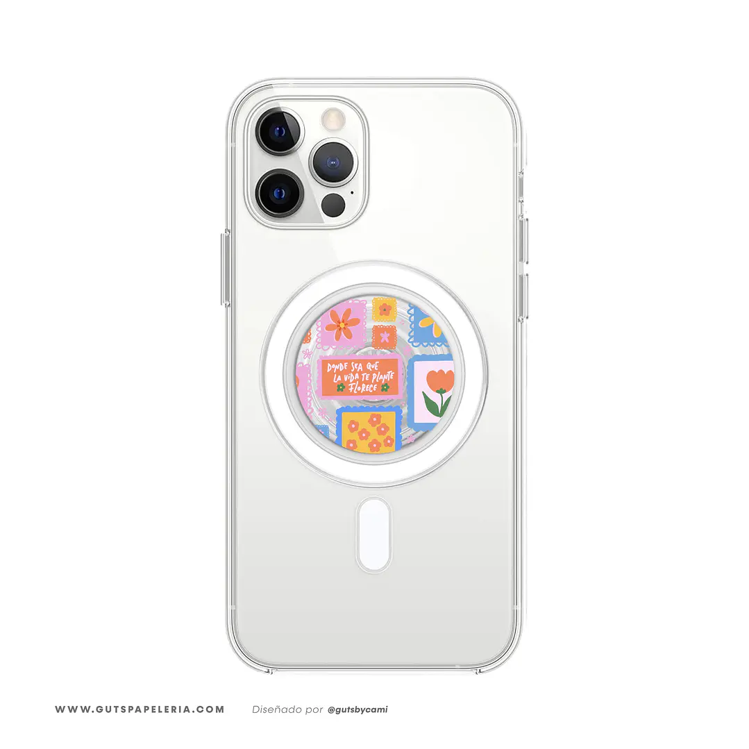 Pop Socket con Magsafe Flowers Stamp 2