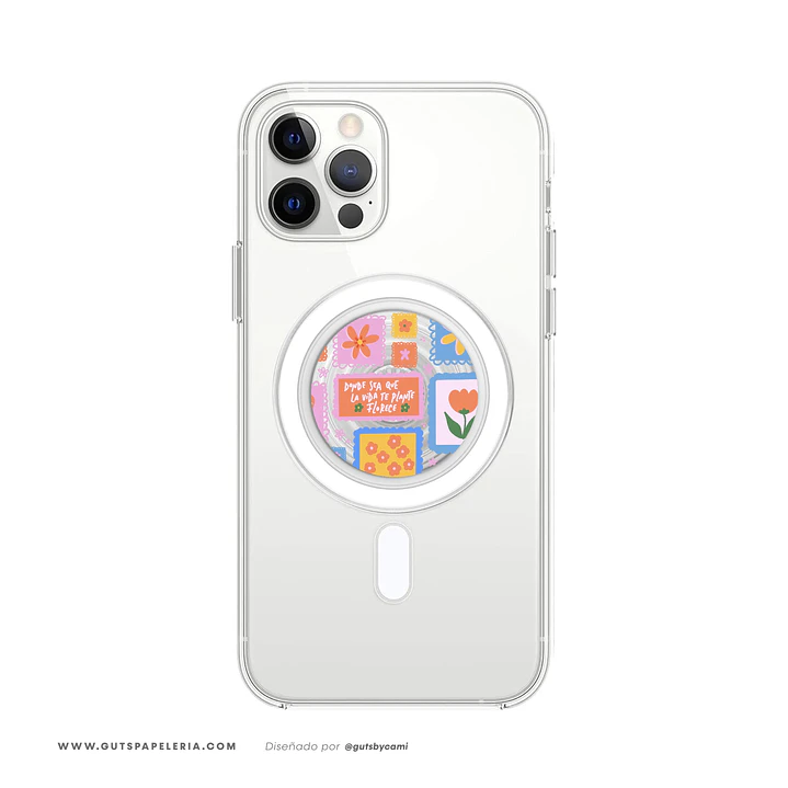Pop Socket con Magsafe Flowers Stamp 2
