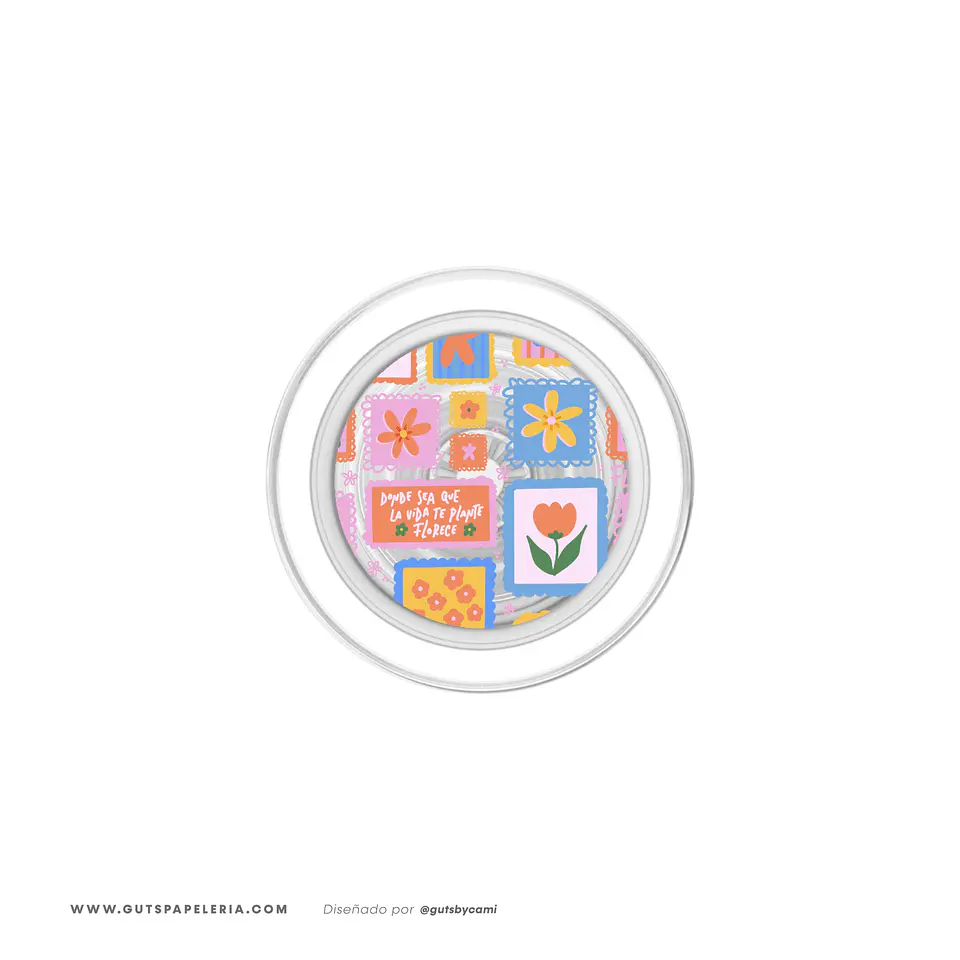 Pop Socket con Magsafe Flowers Stamp 1