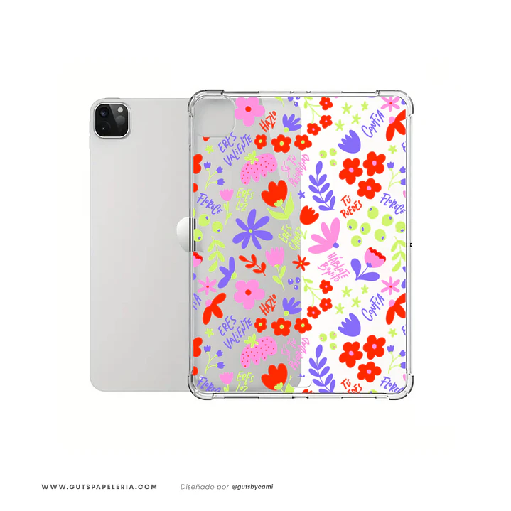 Carcasa iPad Transparente Florece 1