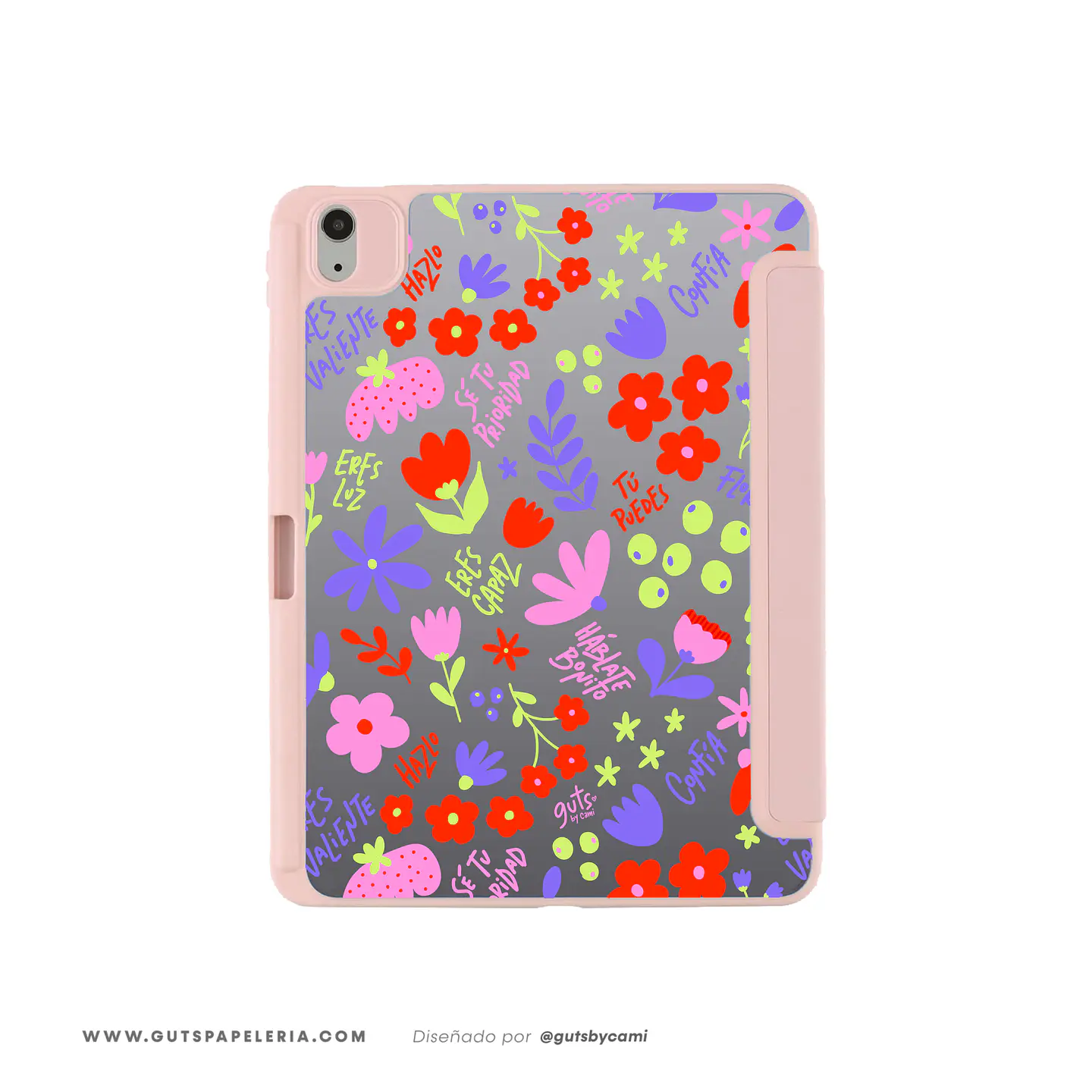 Carcasa iPad Con tapa Rosada Florece 1