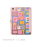 Carcasa iPad Con tapa Rosada Flowers Stamp - Miniatura 1