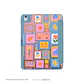 Carcasa iPad con tapa Azul Flowers Stamp - Miniatura 1