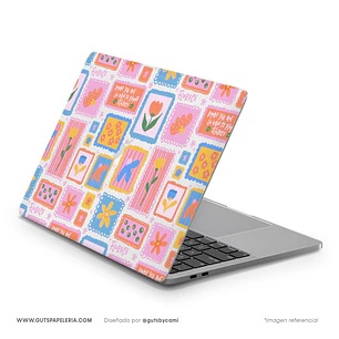 Carcasa Rígida Macbook Flowers Stamp