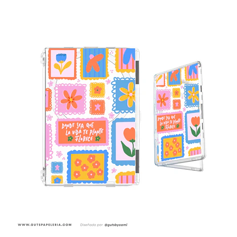 Porta documentos Flowers Stamp