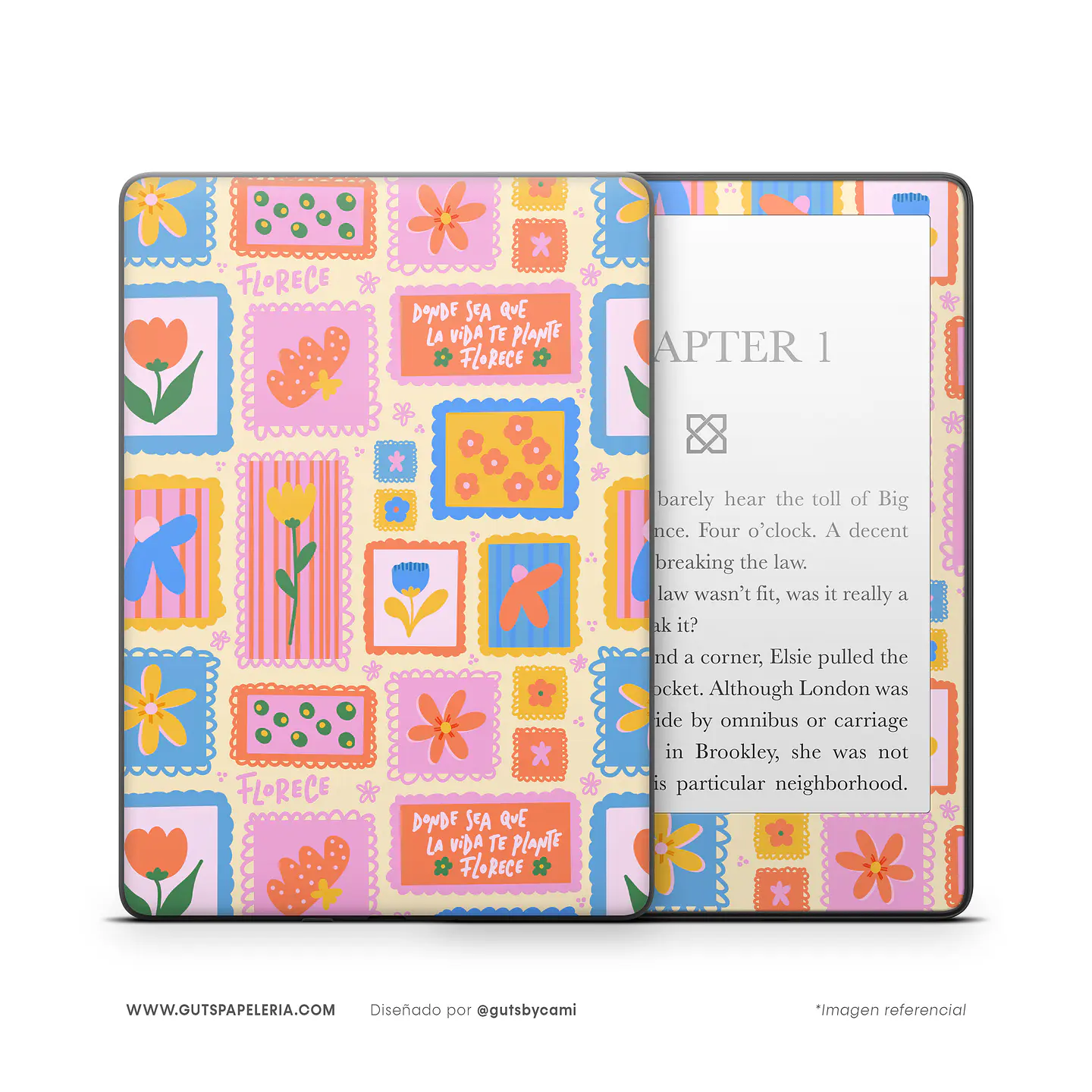 Skin Kindle & Kobo Flowers Stamp 1