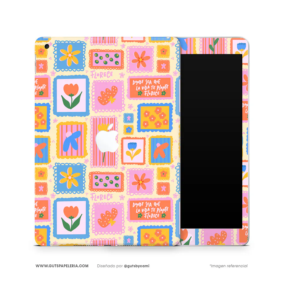 Skin iPad Flowers Stamp 1