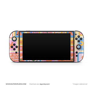Skin Nintendo Switch Flowers Stamp