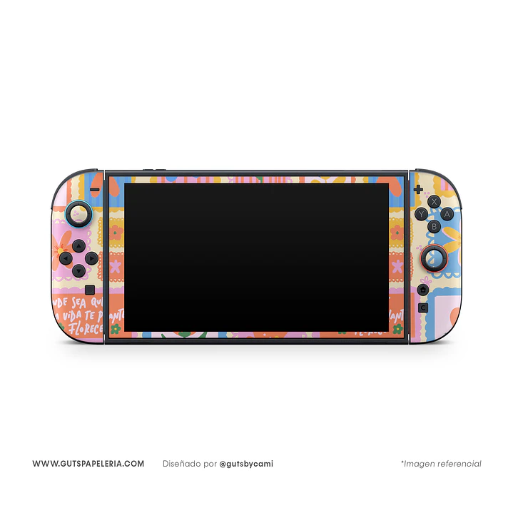 Skin Nintendo Switch Flowers Stamp 1