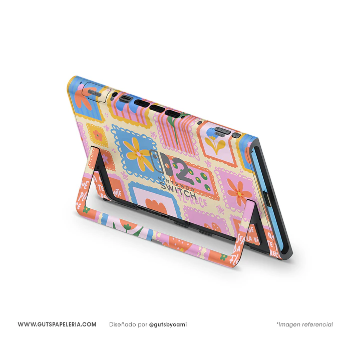 Skin Nintendo Switch Flowers Stamp 2