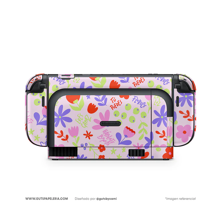 Skin Dock Nintendo Switch Florece 2