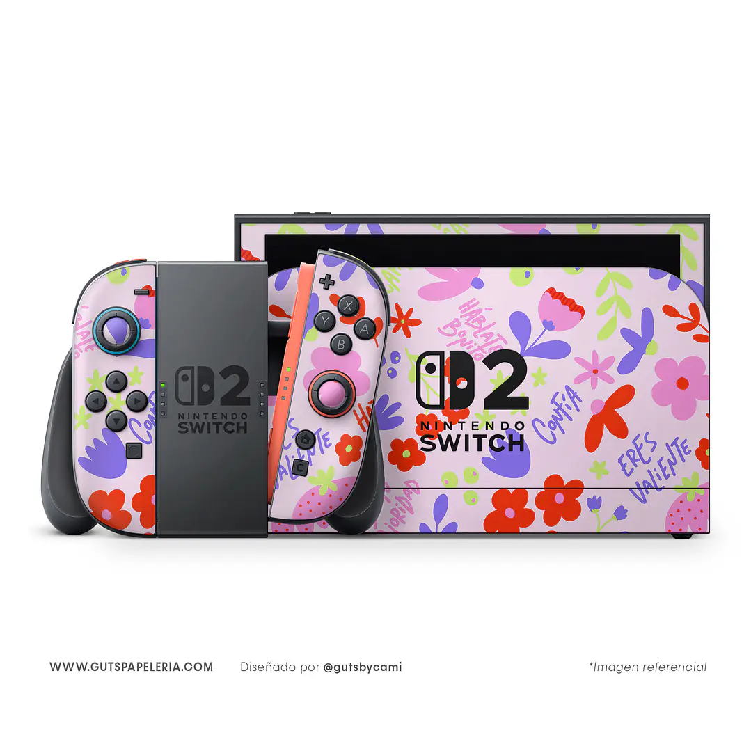 Skin Dock Nintendo Switch Florece 1