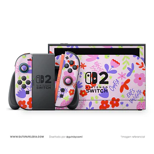 Skin Dock Nintendo Switch Florece