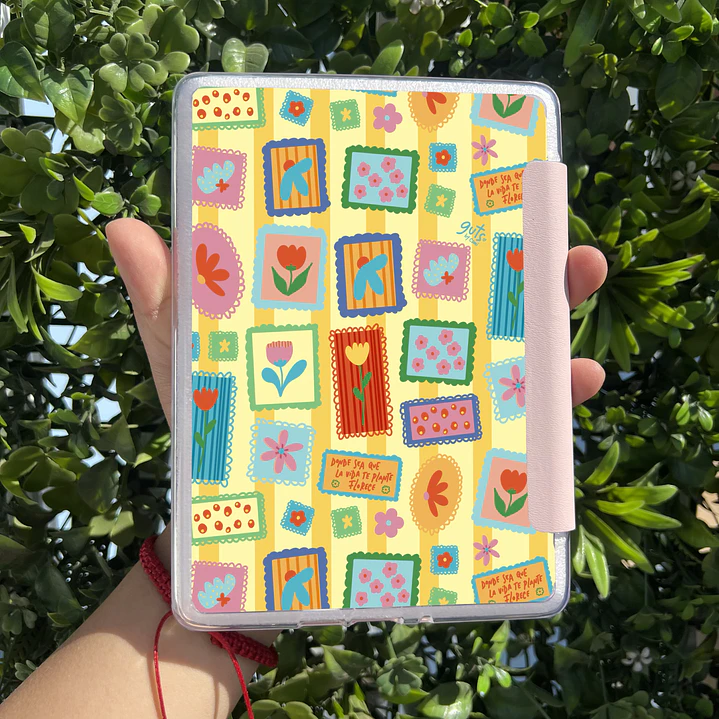 Carcasa Kindle & Kobo Con Tapa Rosada Garden Club 1