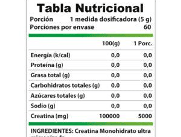 Creatina Monohidrato 300 grs