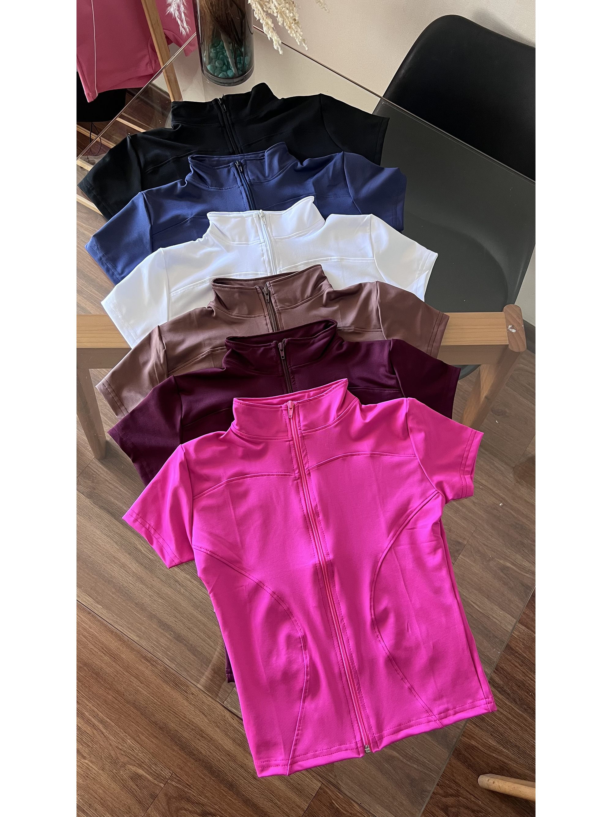 Polera de compresión manga corta cierre completo 1