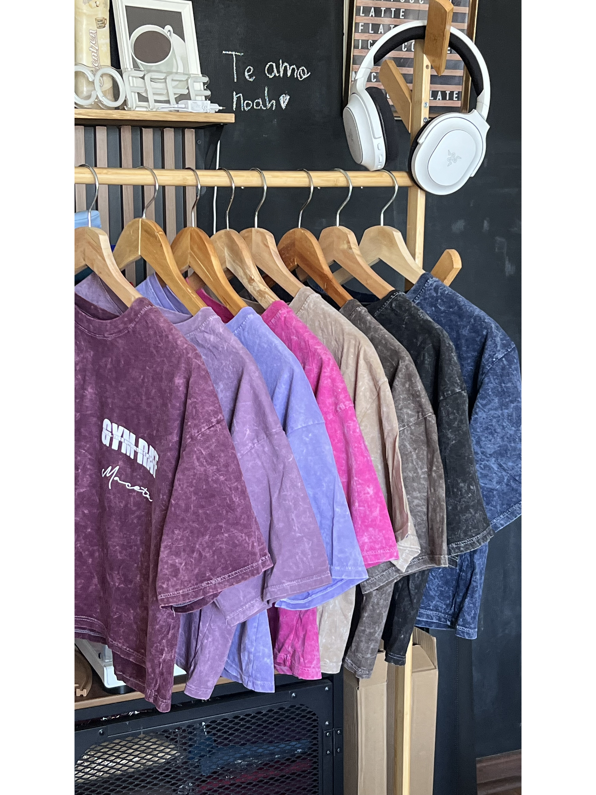 Polera crop top acid wash GYMRAT 1