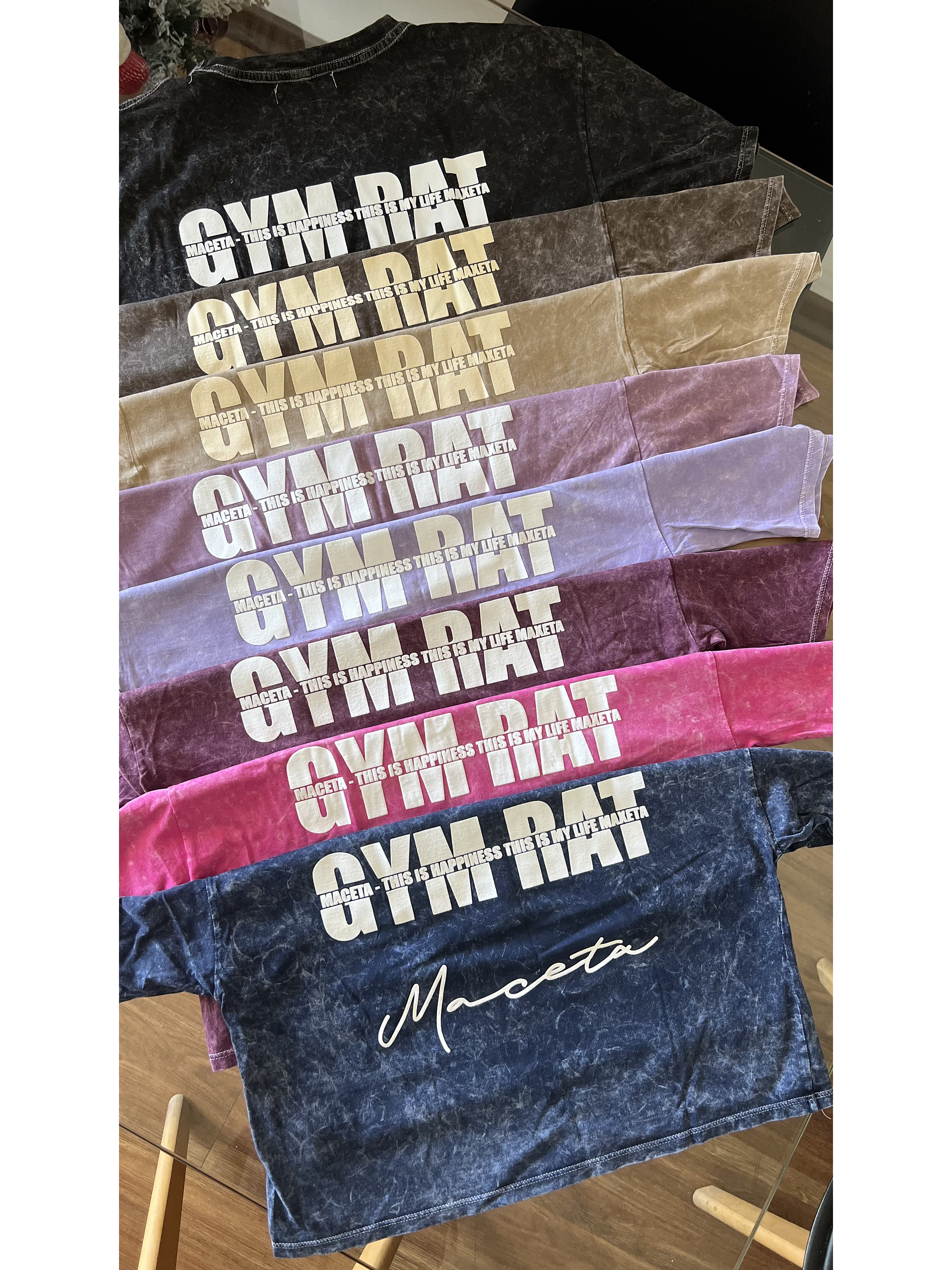 Polera crop top acid wash GYMRAT 3
