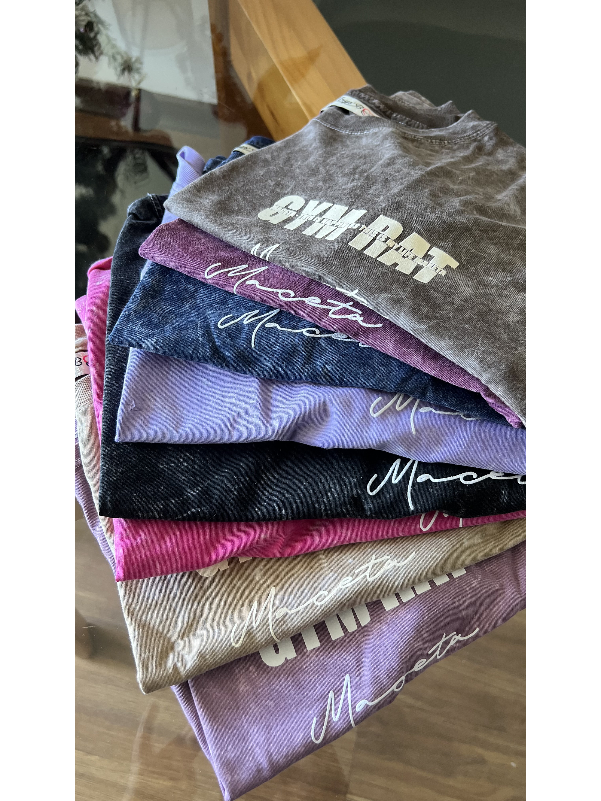 Polera crop top acid wash GYMRAT 4