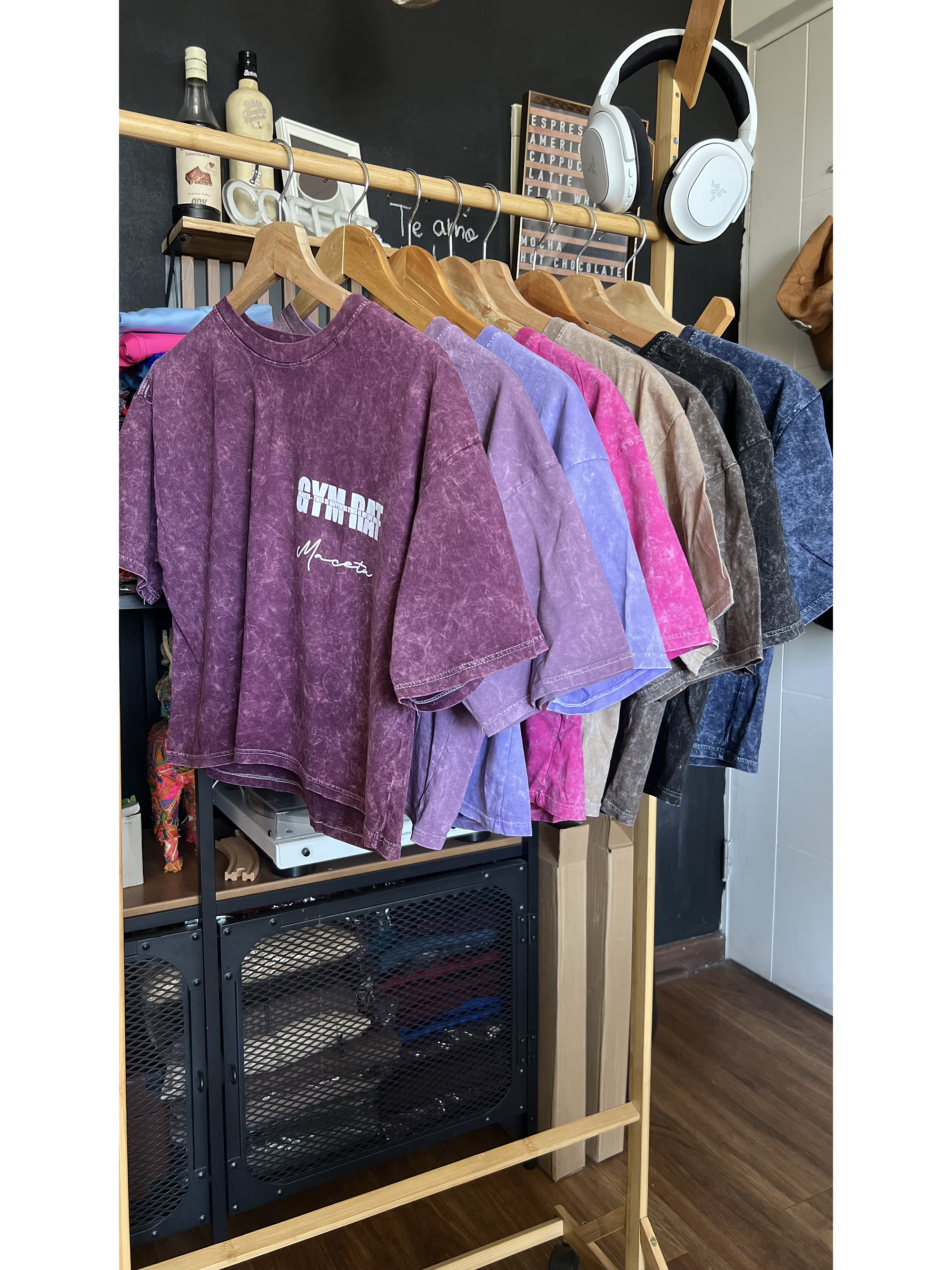 Polera crop top acid wash GYMRAT 5