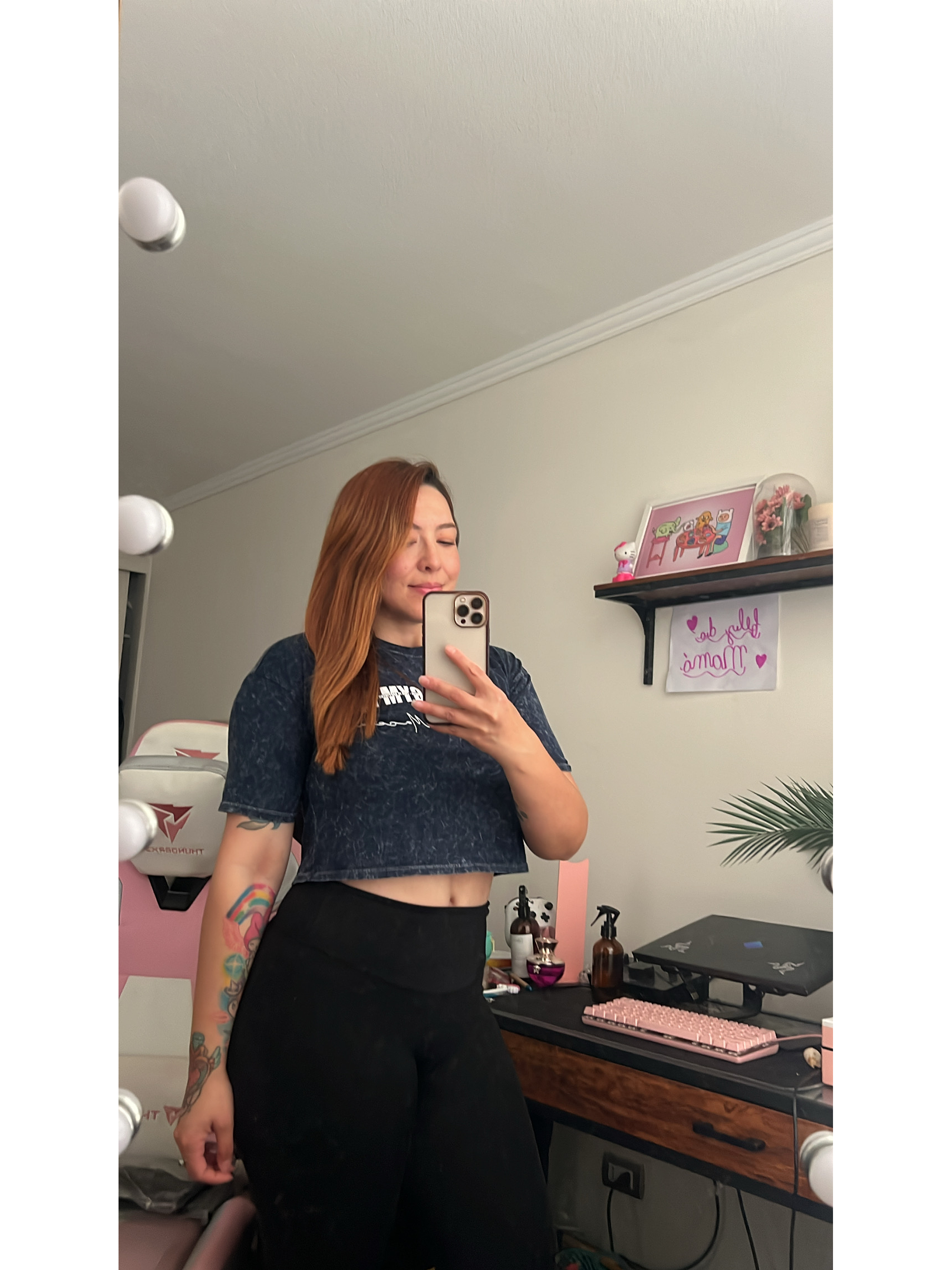 Polera crop top acid wash GYMRAT 8