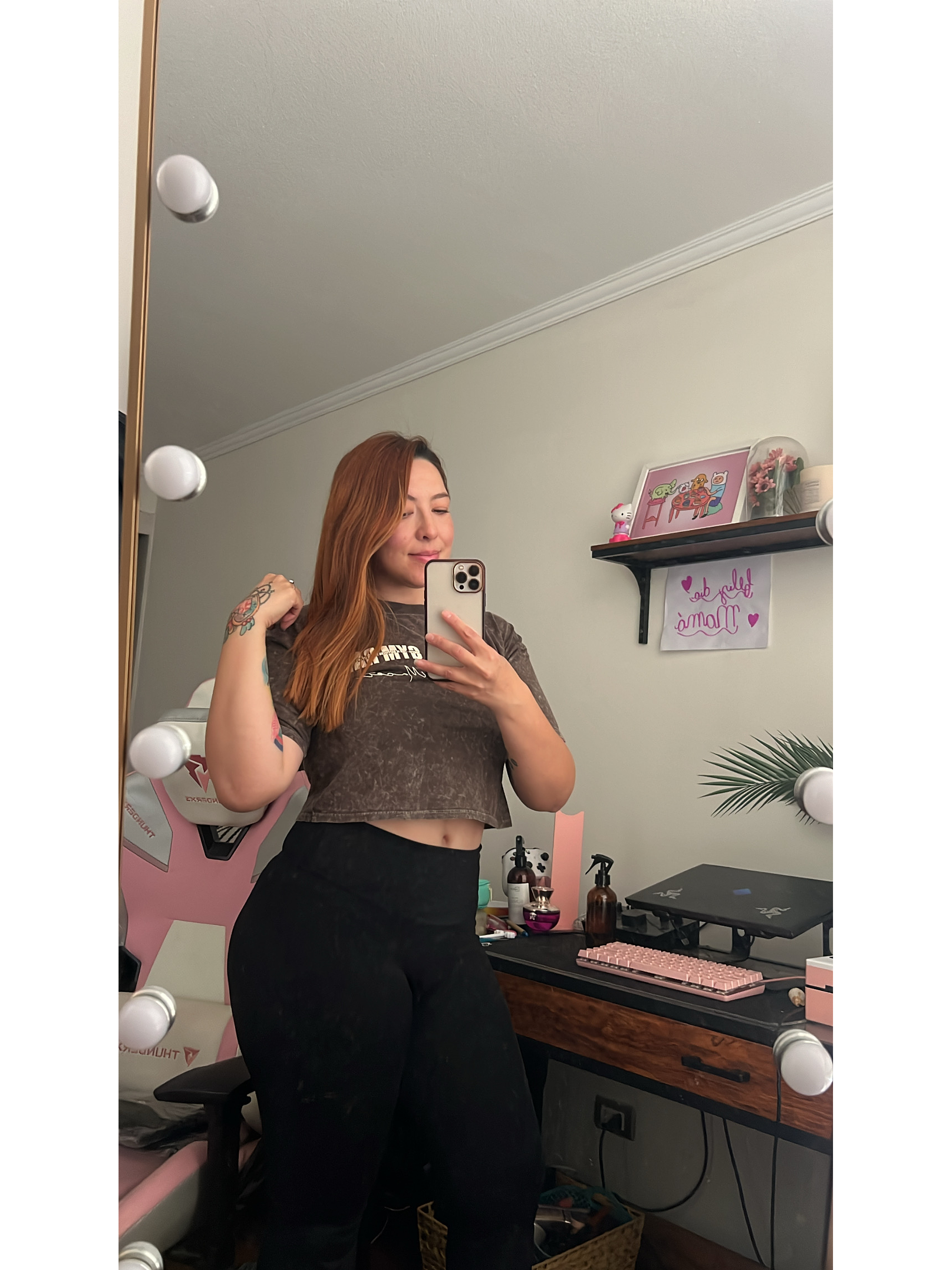 Polera crop top acid wash GYMRAT 2