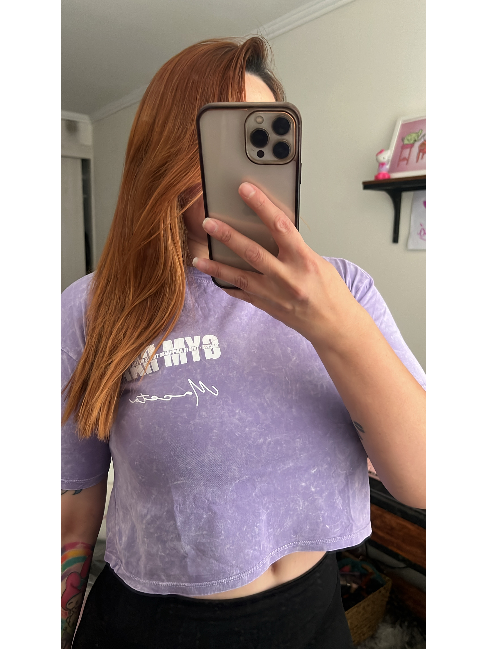 Polera crop top acid wash GYMRAT 9