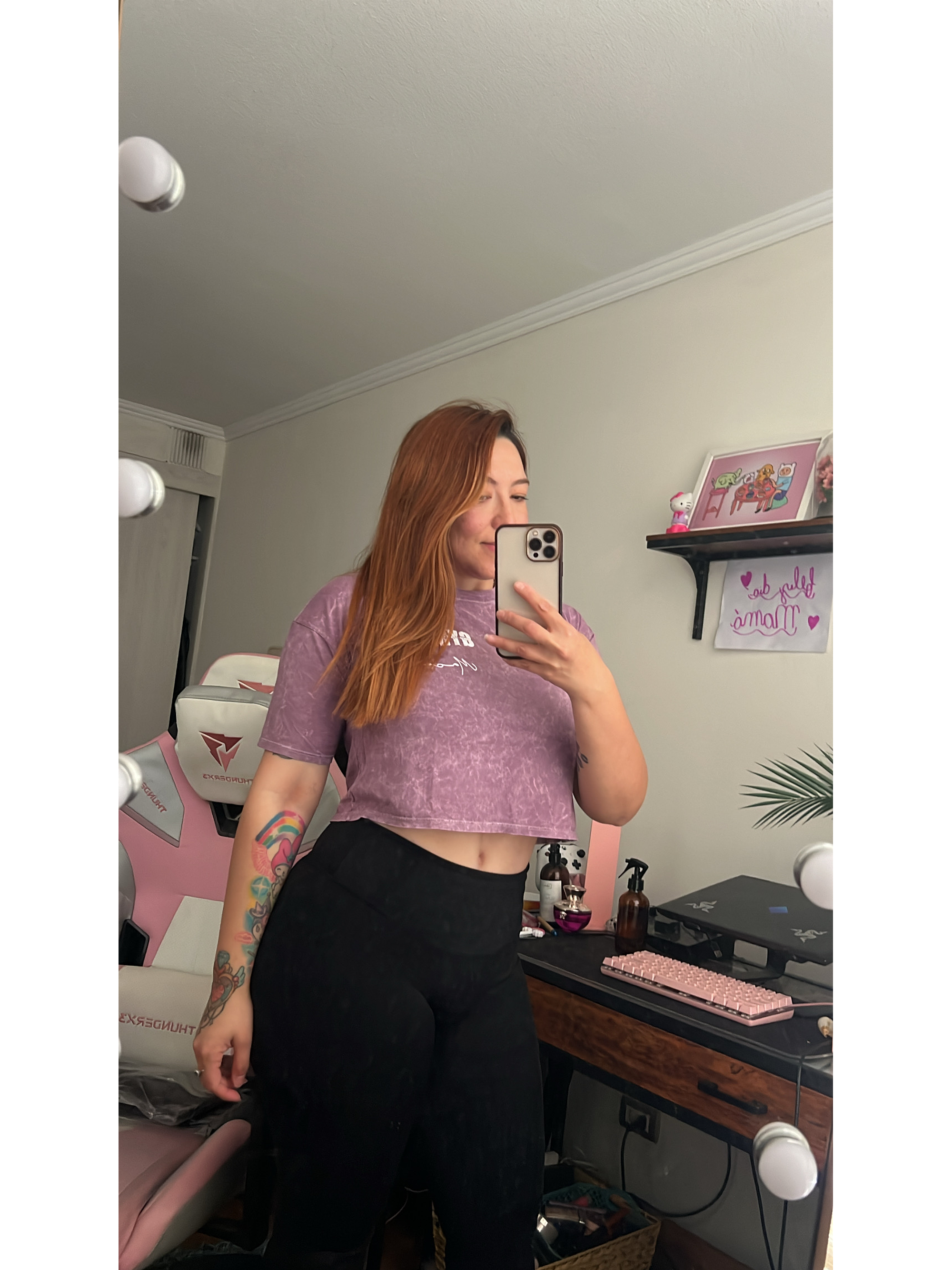 Polera crop top acid wash GYMRAT 11