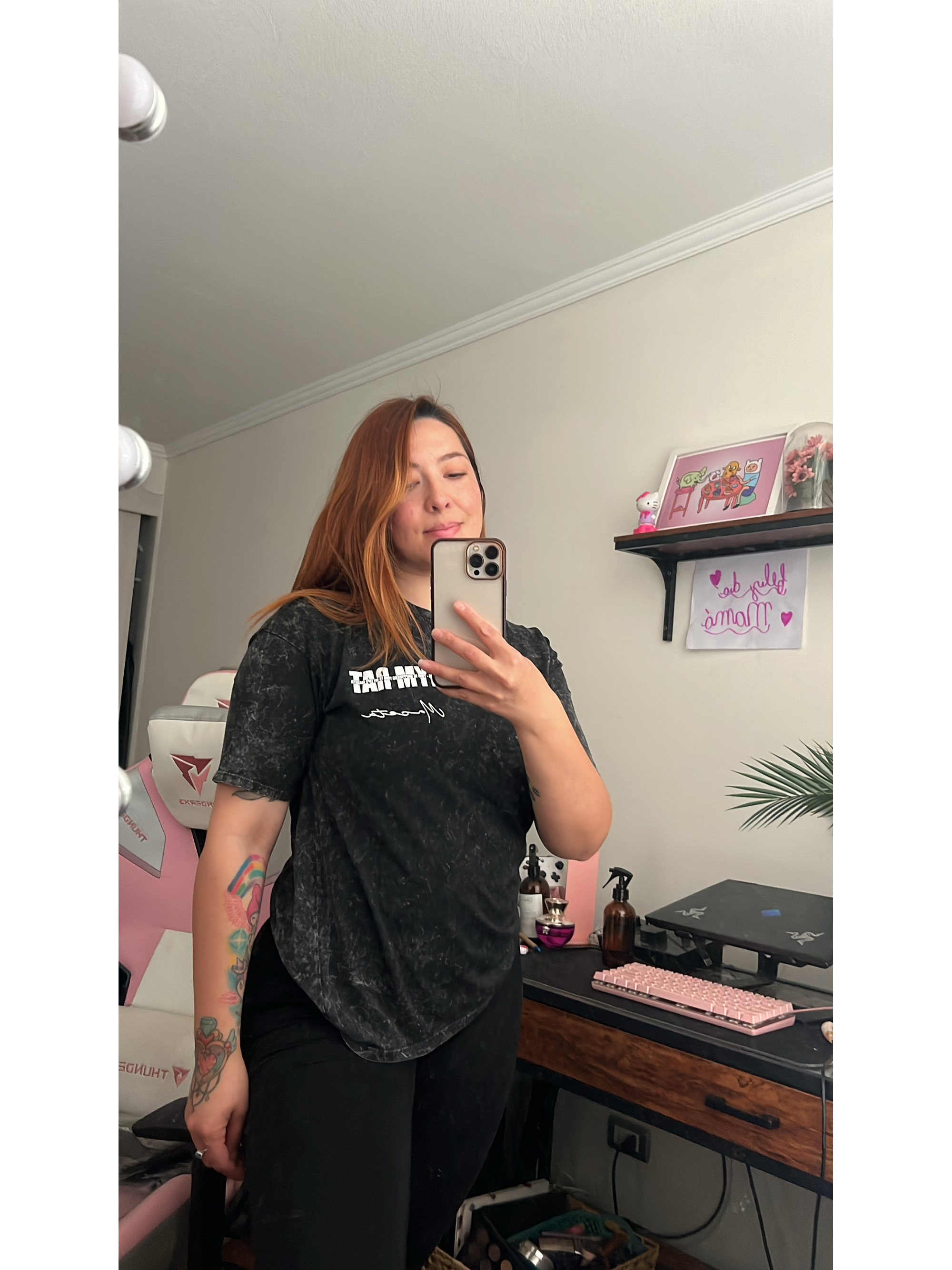 Polera larga acid wash GYMRAT 7