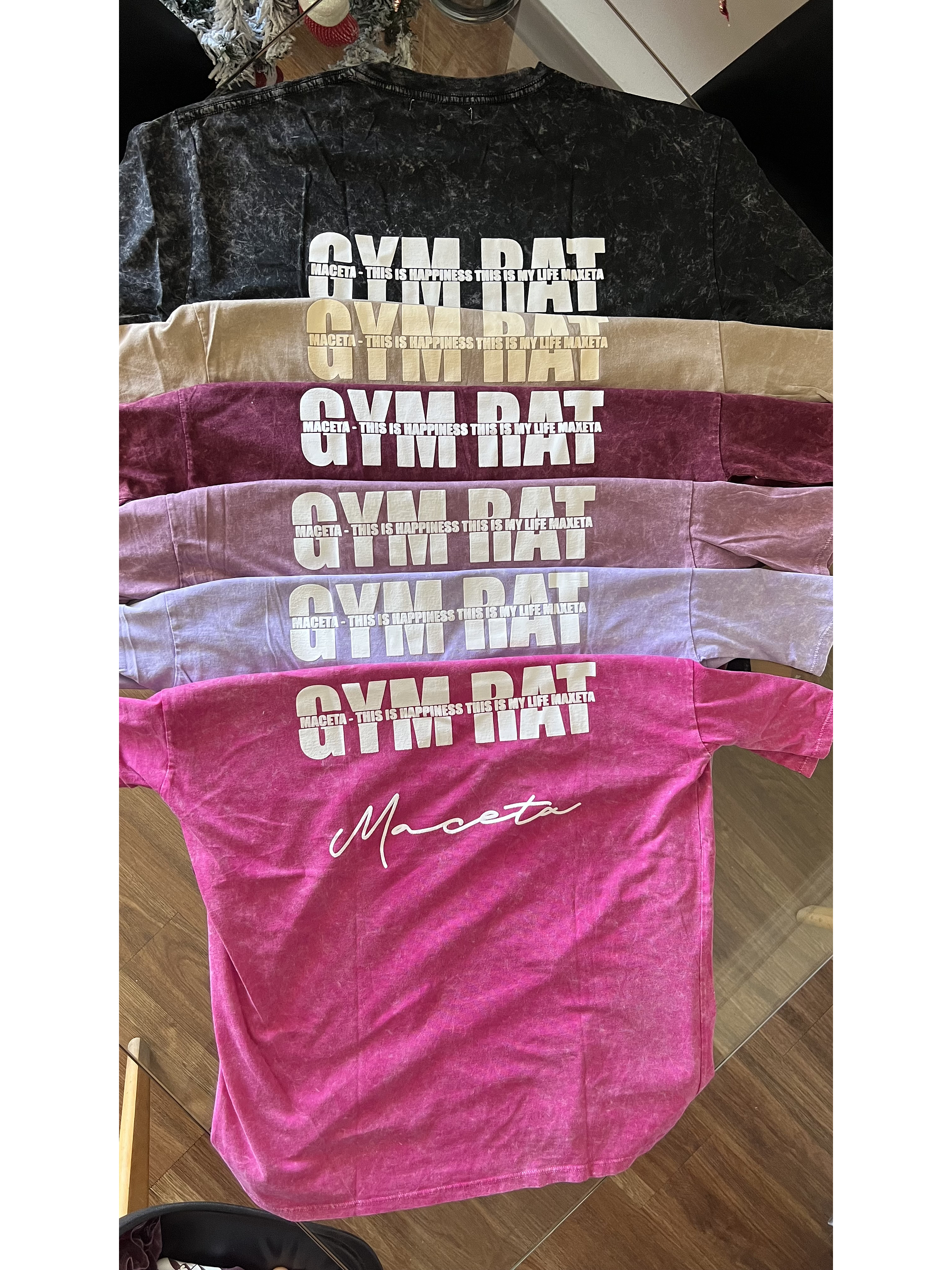Polera larga acid wash GYMRAT 3
