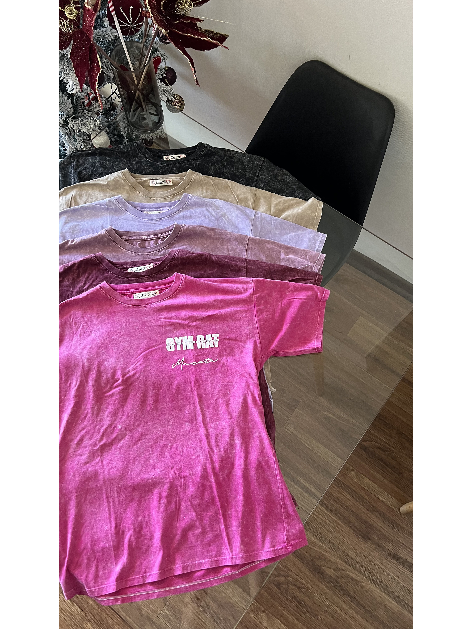 Polera larga acid wash GYMRAT 8