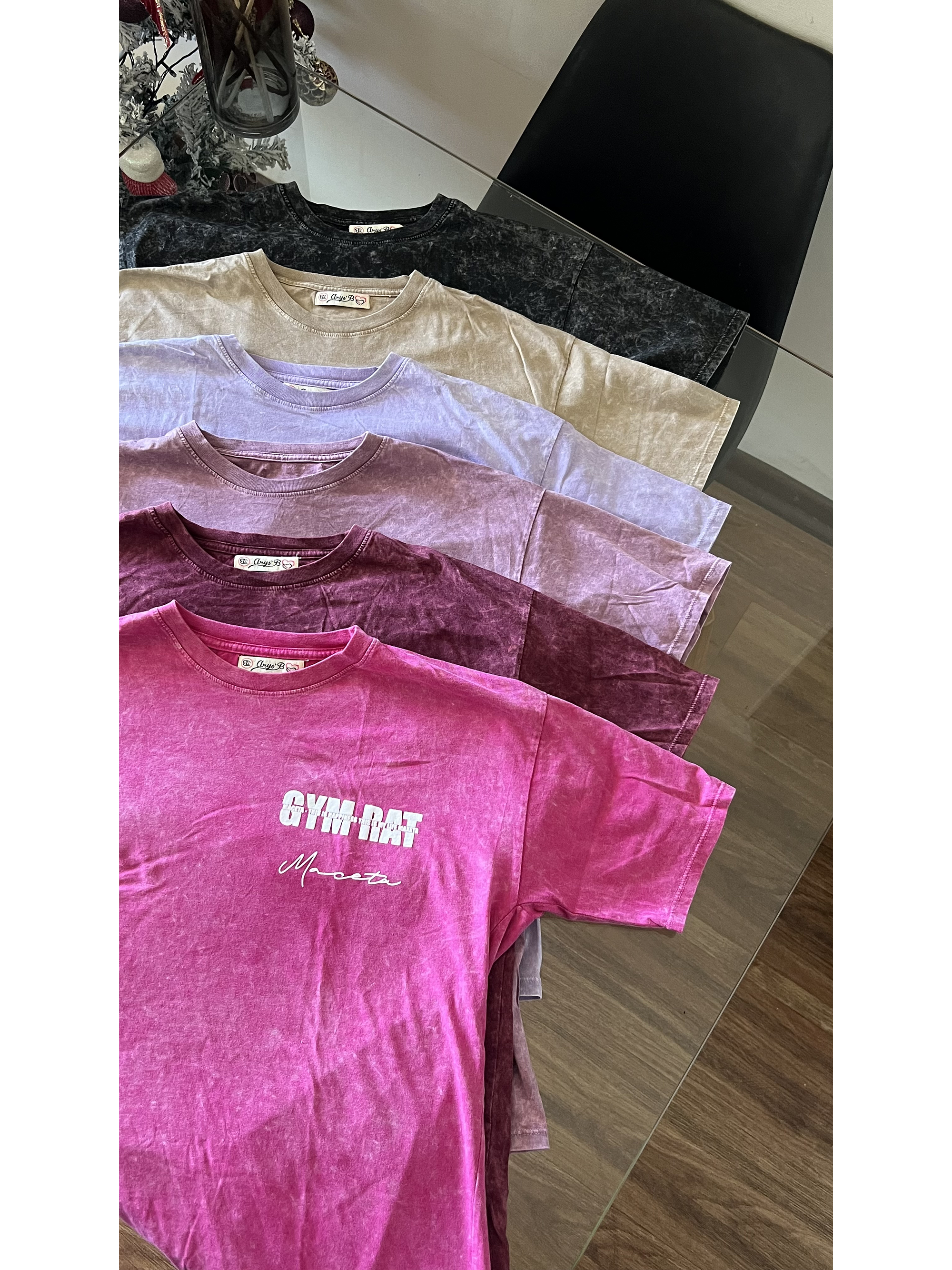 Polera larga acid wash GYMRAT 1