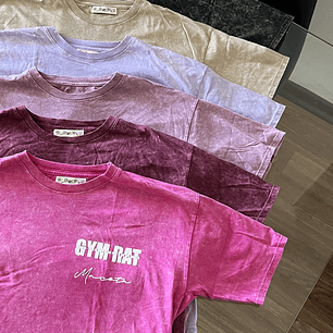Polera larga acid wash GYMRAT